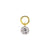 Surgical Steel Click Ring Charm - Multi Jewelled Ball Gold