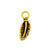Chirurgisch Stalen Click Ring Bedel - Feather Goud