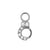 Chirurgisch Stalen Click Ring Bedel - Cuff Zilver