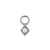 Chirurgisch Stalen Click Ring Bedel - Diamond Zilver