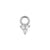 Chirurgisch Stalen Click Ring Bedel - Trinity Zilver