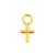 Chirurgisch Stalen Click Ring Bedel - Cross Goud