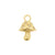 Nickel-Free Stainless Steel Charm - Mushroom Gold
