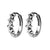 Click Hoop Oorbellen - Spikes Zilver