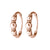 Surgical Steel Click Hoop Earrings - Bali Rose Gold
