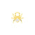 Nickel-Free Stainless Steel Click Ring Charm - Zirconia Spider Gold
