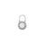 Nikkelvrij Stalen Click Ring Bedel - Vintage Circle - Zilver