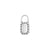 Nickel-Free Stainless Steel Click Ring Charm - Vintage Rectangle - Silver