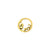 Nikkelvrij Stalen Click Ring Bedel - Leafy Vine - Goud