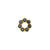 Nikkelvrij Stalen Click Ring Bedel - Zirkonia Donut - Goud