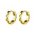 Nickel-Free Stainless Steel Click Hoop Earrings - Chain Gold