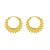 Nikkelvrij Stalen Click Hoop Oorbellen - Dotted Moon Goud