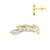 Chirurgisch Stalen Oorstekers - Zirkonia Wing Goud