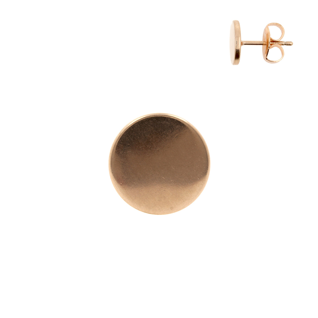 Chirurgisch Stalen Oorstekers - Disc Rose Goud