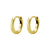 Surgical Steel Click Hoop Earrings - Gold