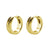 Surgical Steel Click Hoop Earrings - Striped - Gold