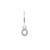 925 Zilver Alfabet Letter Oorbel - O Zilver