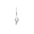 925 Zilver Alfabet Letter Oorbel - Y Zilver