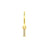 925 Zilver Alfabet Letter Oorbel - I Goud