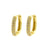 925 Silver Ear Hoops - Multi Zirkonia - Gold
