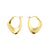 925 Silver Ear Hoops - Organic Ellips - Gold