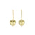 925 Silver Ear Hoops - Zirkonia Heart Gold