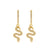 925 Silver Ear Hoops - Snake Gold