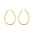 925 Zilver Oorhangers - Ellips Goud