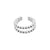 925 Silver Ear Cuff - Dotted Double Ring Silver