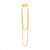 925 Zilver Oor Cuff - Loop And Chain Goud