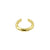 925 Silver Ear Cuff - Organic Ring Gold