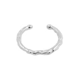 925 Zilver Oor Cuff - Grunge Ring - Zilver