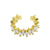 925 Silver Ear Cuff - Zirconia Rays - Gold