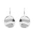 925 Silver Earstud Hangers - Crescent Disc Silver