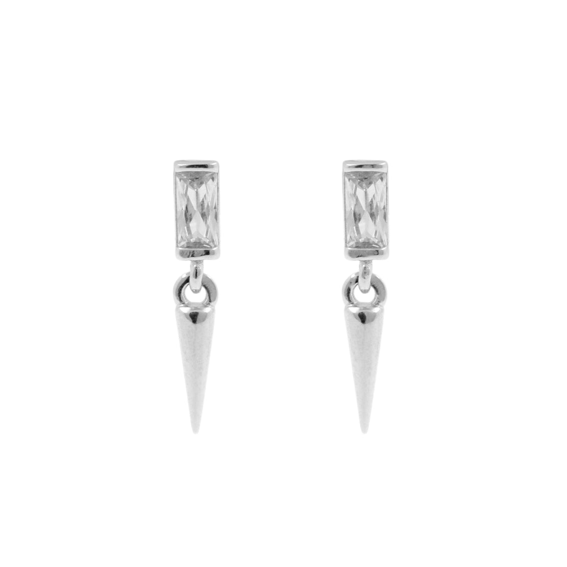 925 Silver Earstud Hangers - Gem Stud Silver
