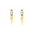 925 Silver Earstud Hangers - Gem Stud Gold