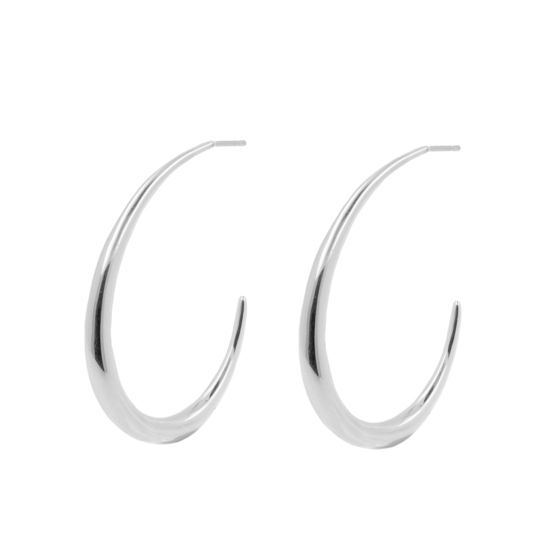 925 Silver Earrings - Ellips - Silver