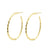 925 Zilver Oorstekers - Hoops Textuur - Goud