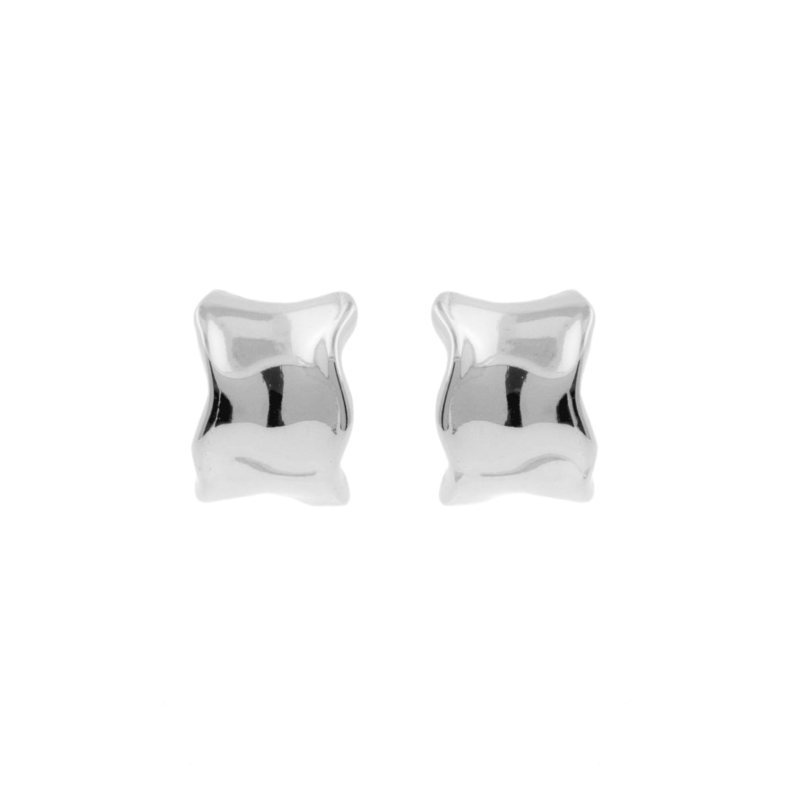 925 Silver Ear Studs - Bangle Wavy - Silver