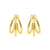 925 Zilver Oorstekers - Hoops Triple - Goud