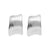 925 Silver Ear Studs - Bangle Matte Organic - Silver