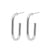 925 Silver Ear Studs - Hoops Ellips - Silver