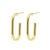 925 Silver Ear Studs - Hoops Ellips - Gold