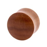 Houten Domed Plug - Sawo Roodbruin