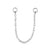 Surgical Steel Piercing Chain Silver
