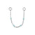 Surgical Steel Piercing Chain - Enamel Aqua