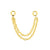 Surgical Steel Piercing Chain - Double Gold
