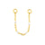 Surgical Steel Piercing Chain - Enamel Gold