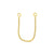 Surgical Steel Piercing Chain Gold