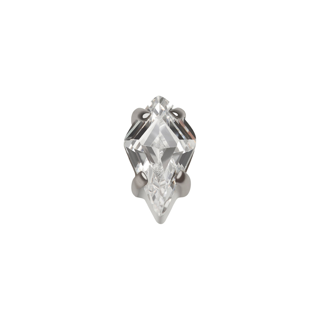 Titanium Pointed Zirconia Cluster - Silver